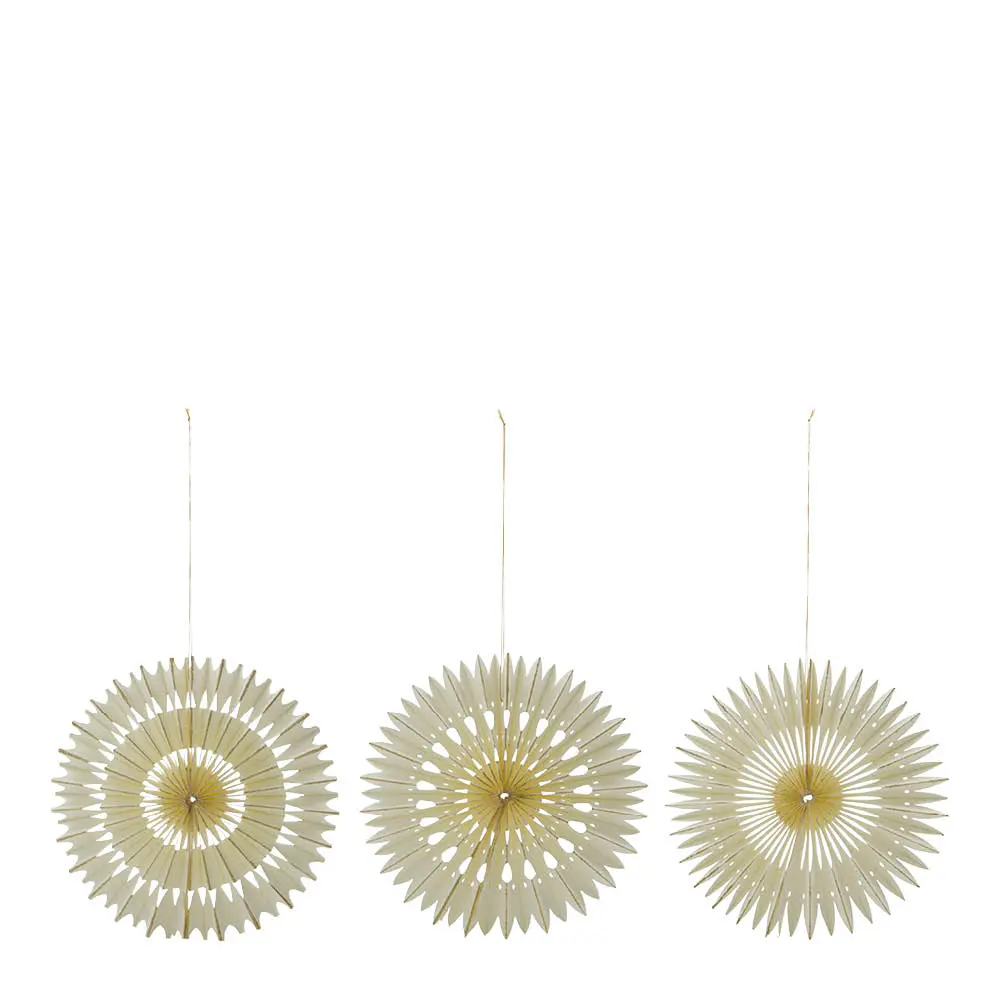 Stelle julepynt 3 stk 30 cm off-white