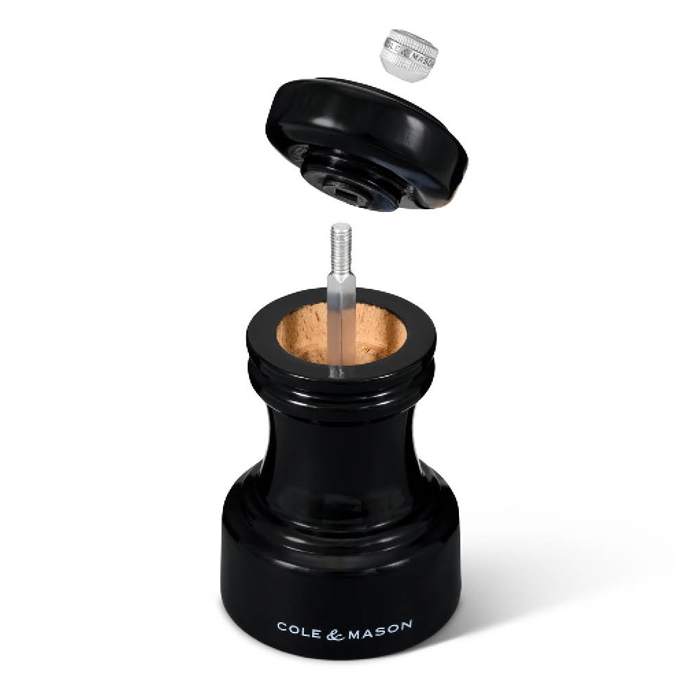Cole & Mason Hoxton saltkvern 10 cm svart