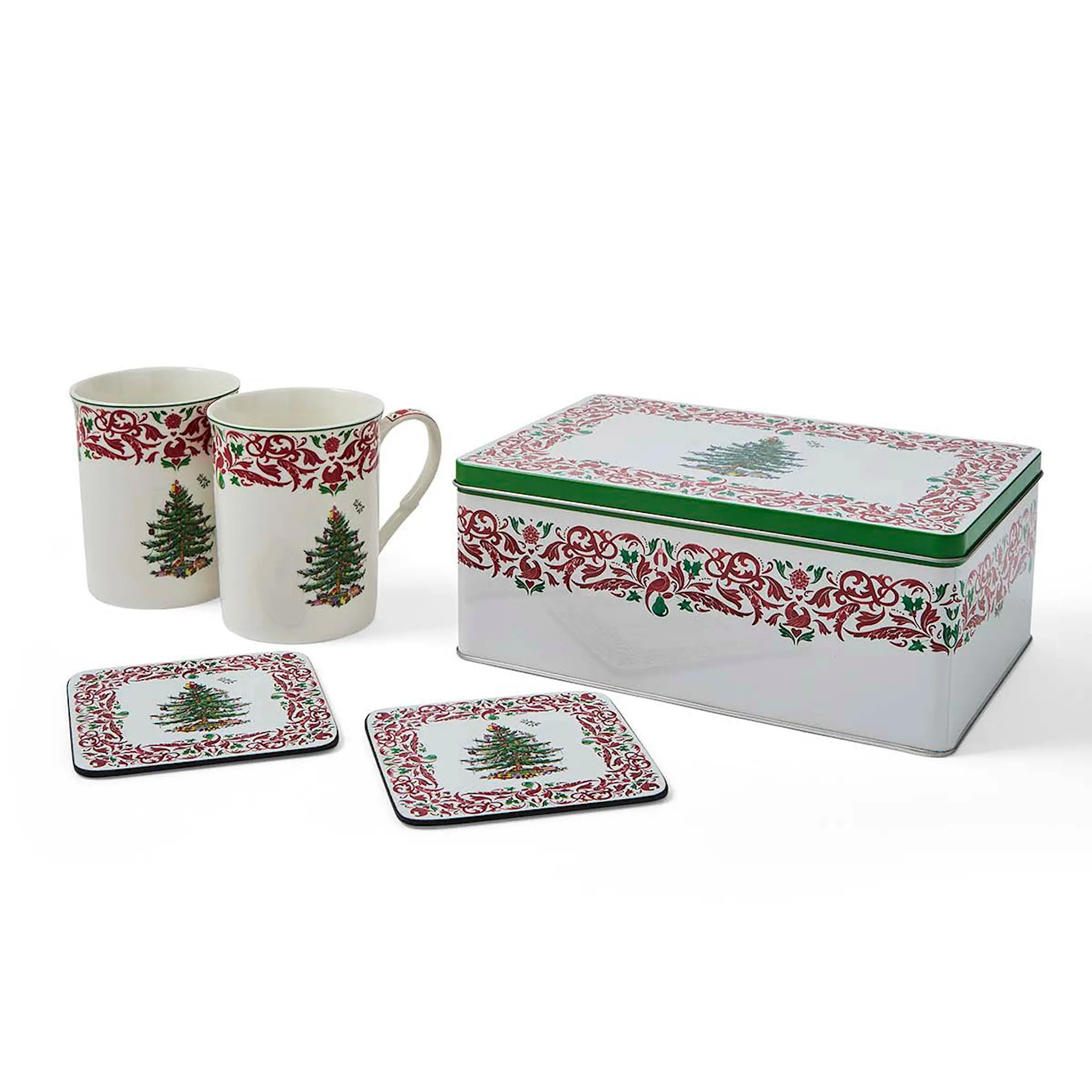 Spode Christmas Tree krus- og krukkesett 5 deler 2026