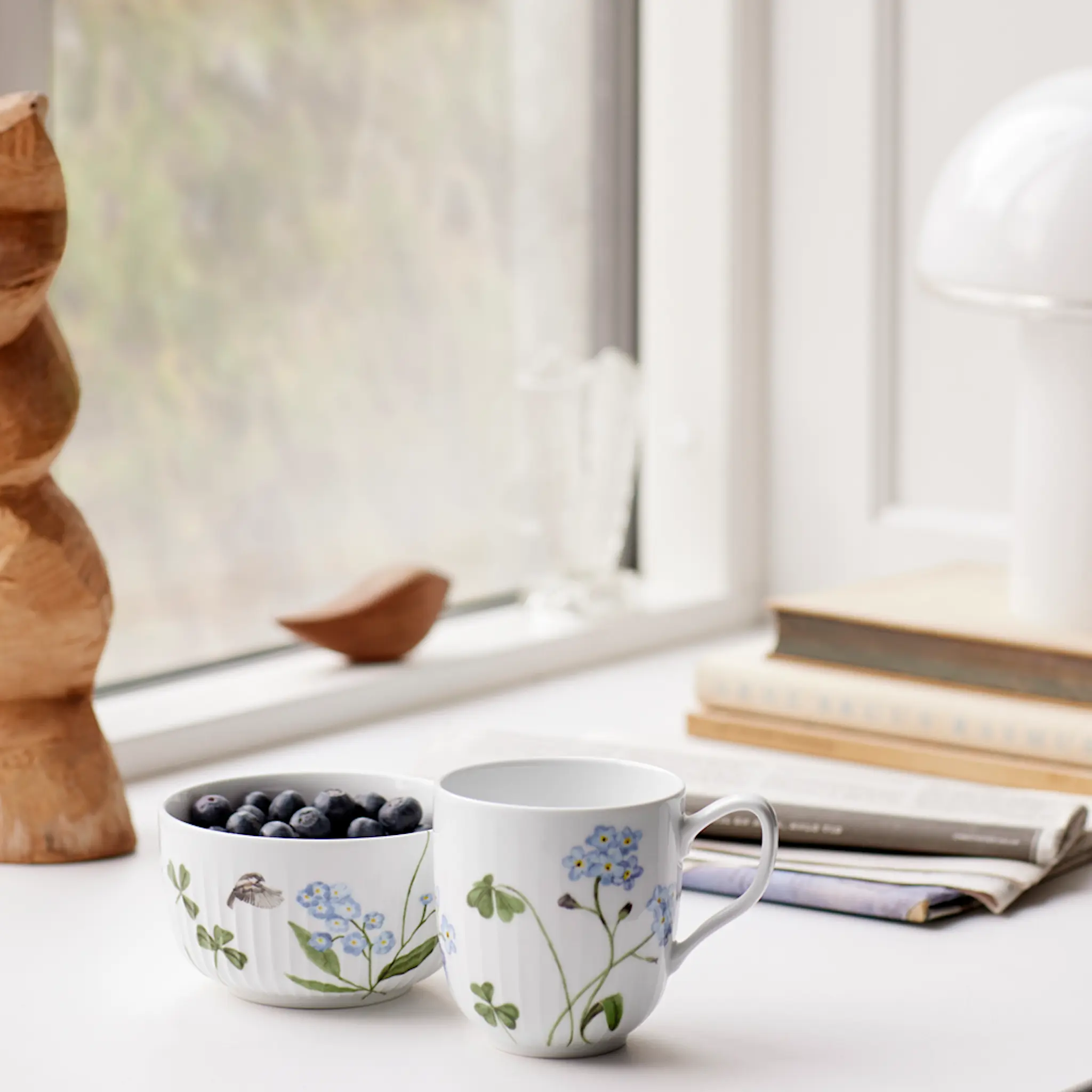 Kähler Hammershøi Summer Kulho 12 cm Forget Me Not