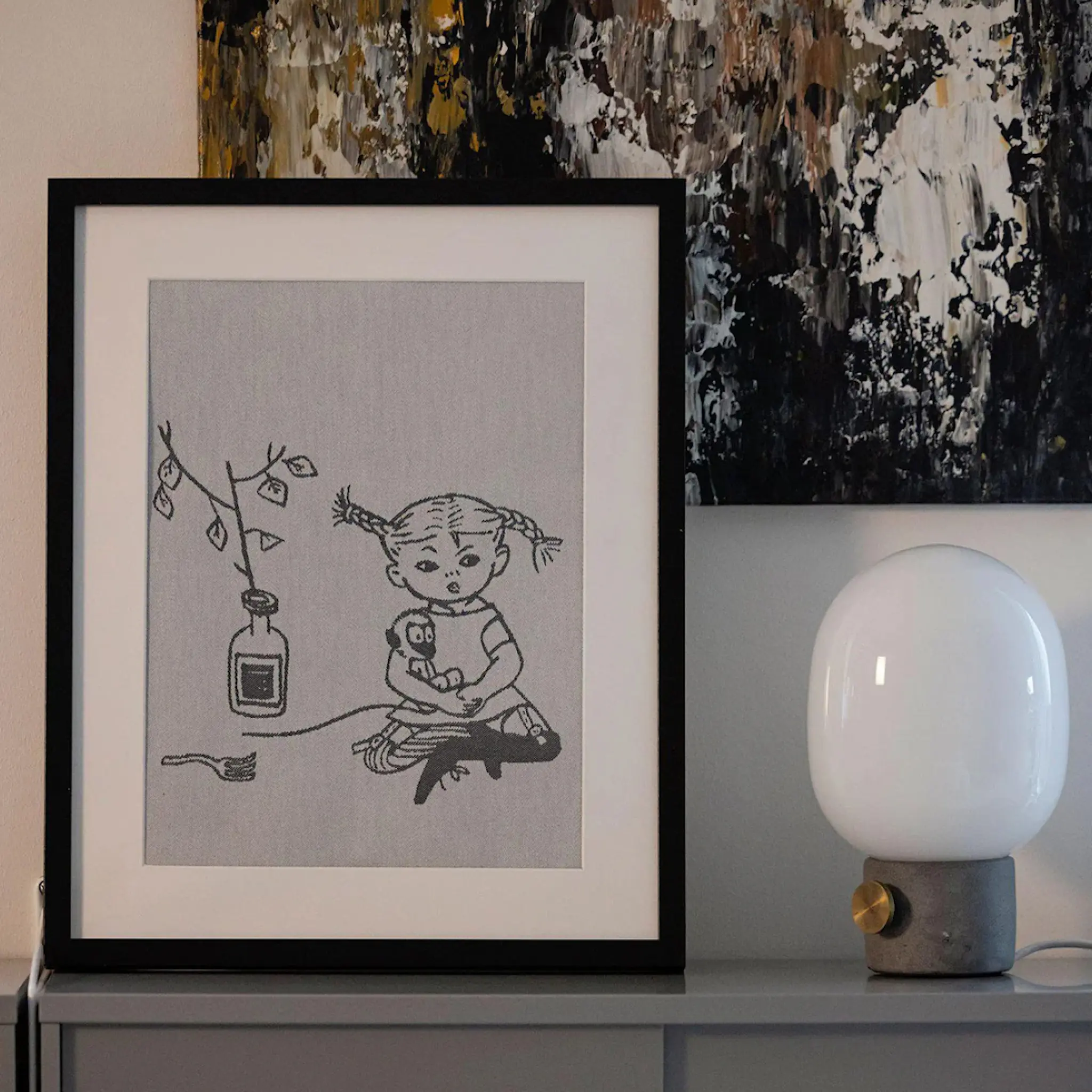 Ekelund Pippi kökshandduk 35x50 cm Sockerdricka