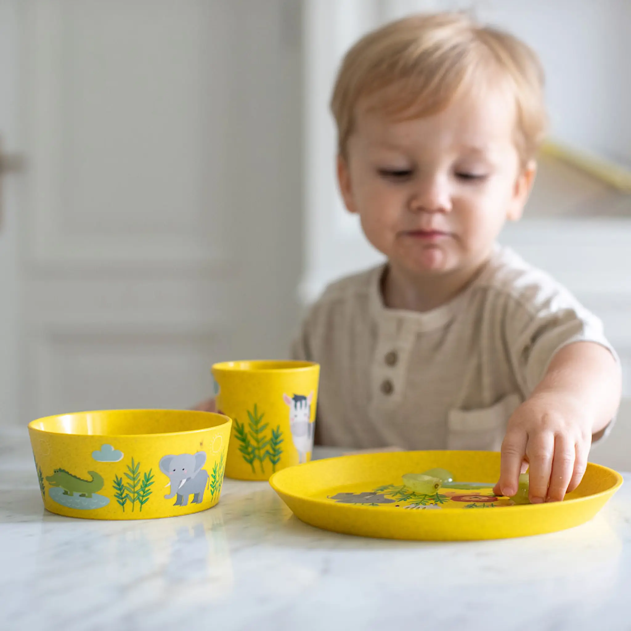 Koziol Connect servise 3 deler tallerken skål krus afrika