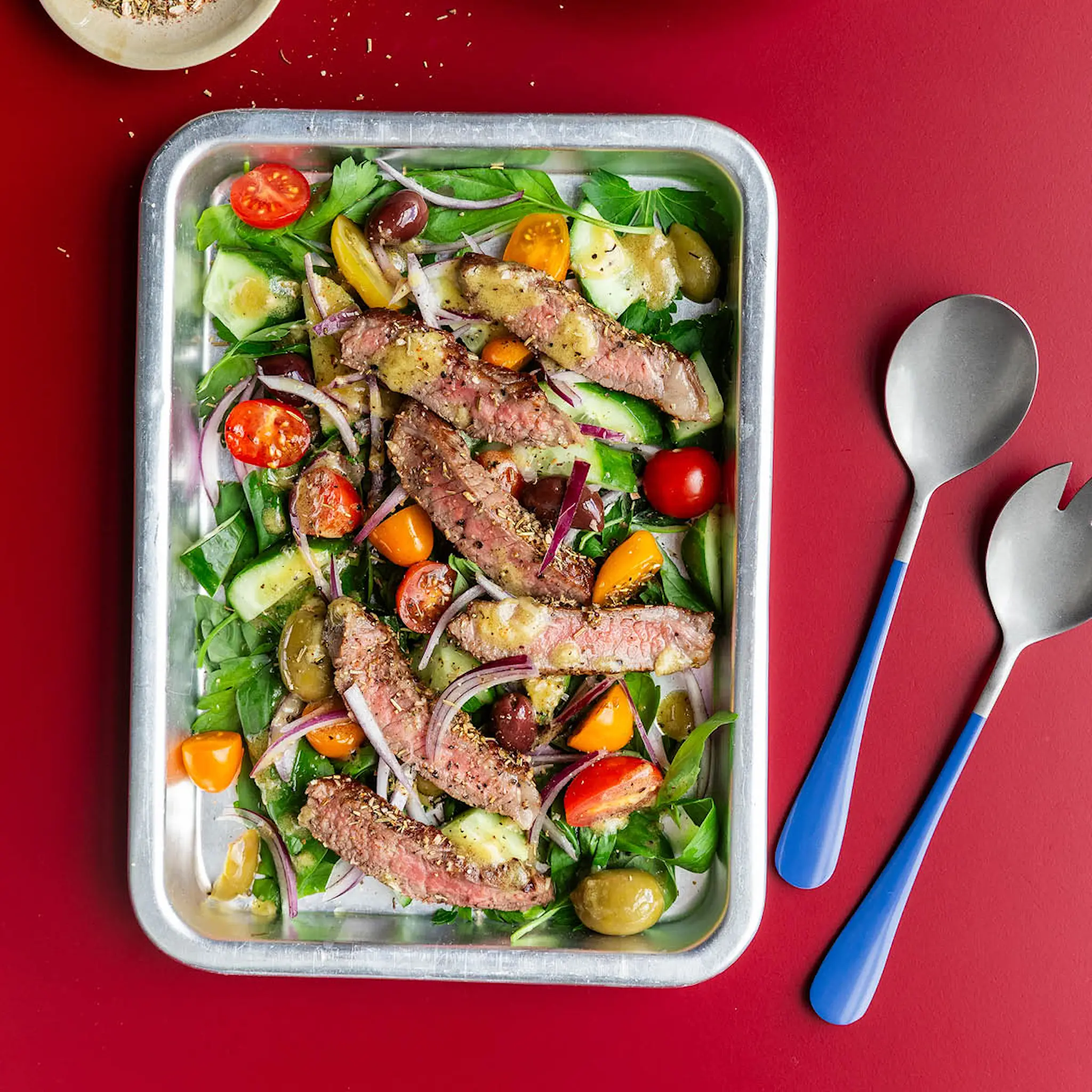 Nicolas Vahé Salladsbestick 20 cm blå