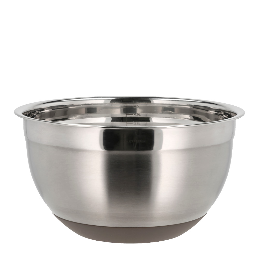 Blomsterberg Rostfri skål med silikonbotten 5 L latte