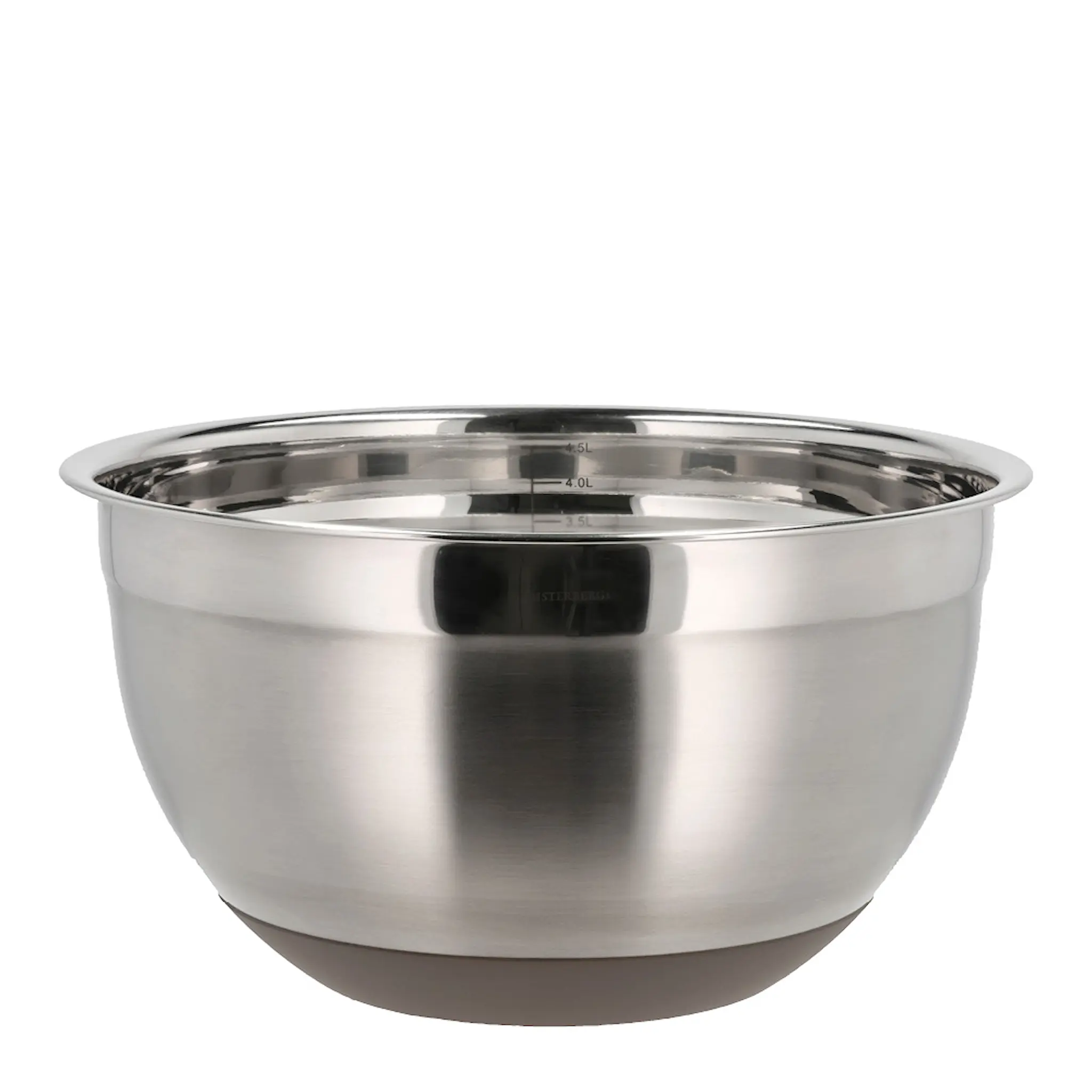 Blomsterberg Rostfri skål med silikonbotten 5 L latte