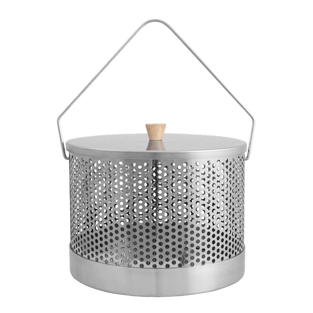 Espegard Popcorngryta för tillagning över eld 10 L rostfritt stål