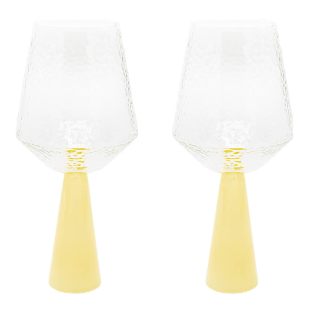 Brût Claude vinglas 40 cl 2-pack gul/klar