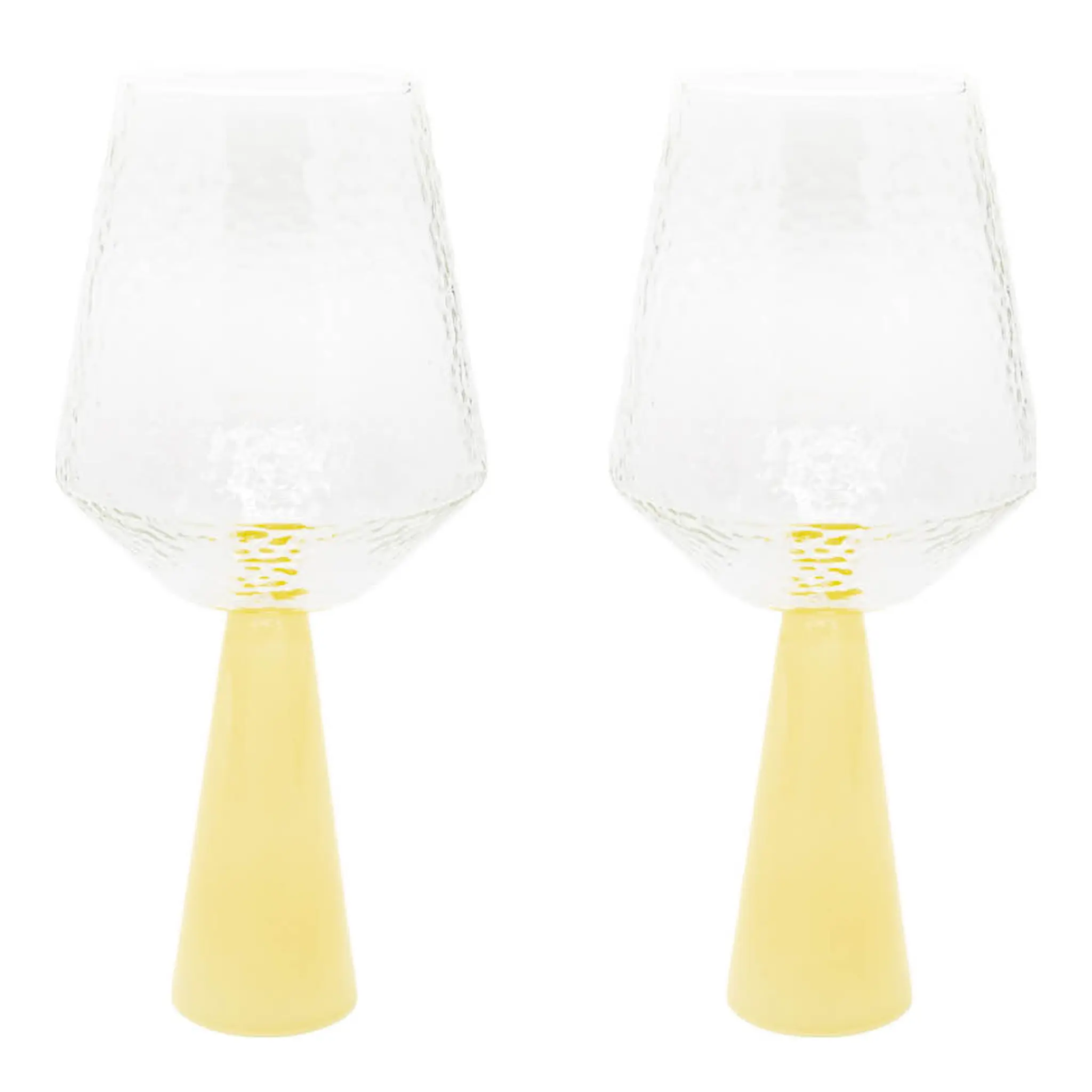 Brût Claude vinglas 40 cl 2-pack gul/klar