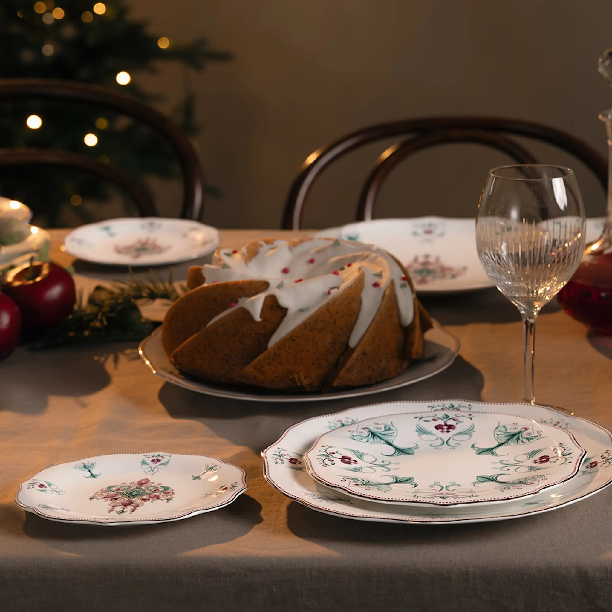 Magnor Lucia Lautanen 28 cm Valkoinen/Punainen/Vihreä