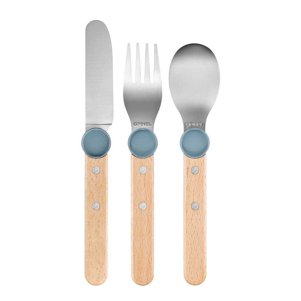 Opinel - Petit Gourmet Lasten aterimet 3 osaa Sininen