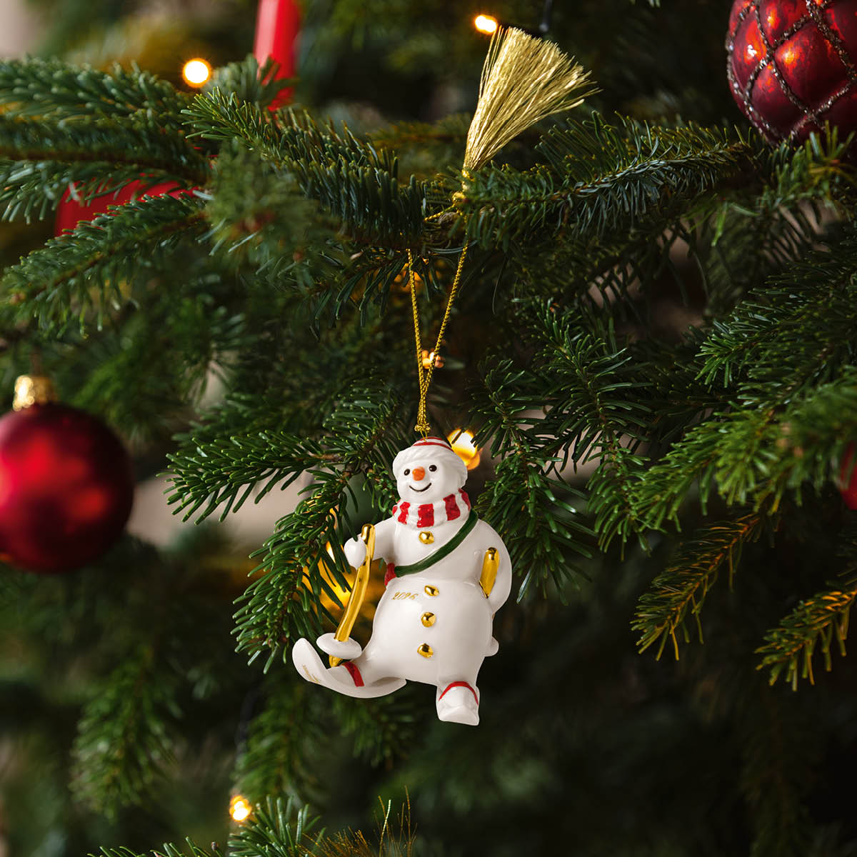 Villeroy & Boch Christmas Classic ornament snögubbe 2026 guld