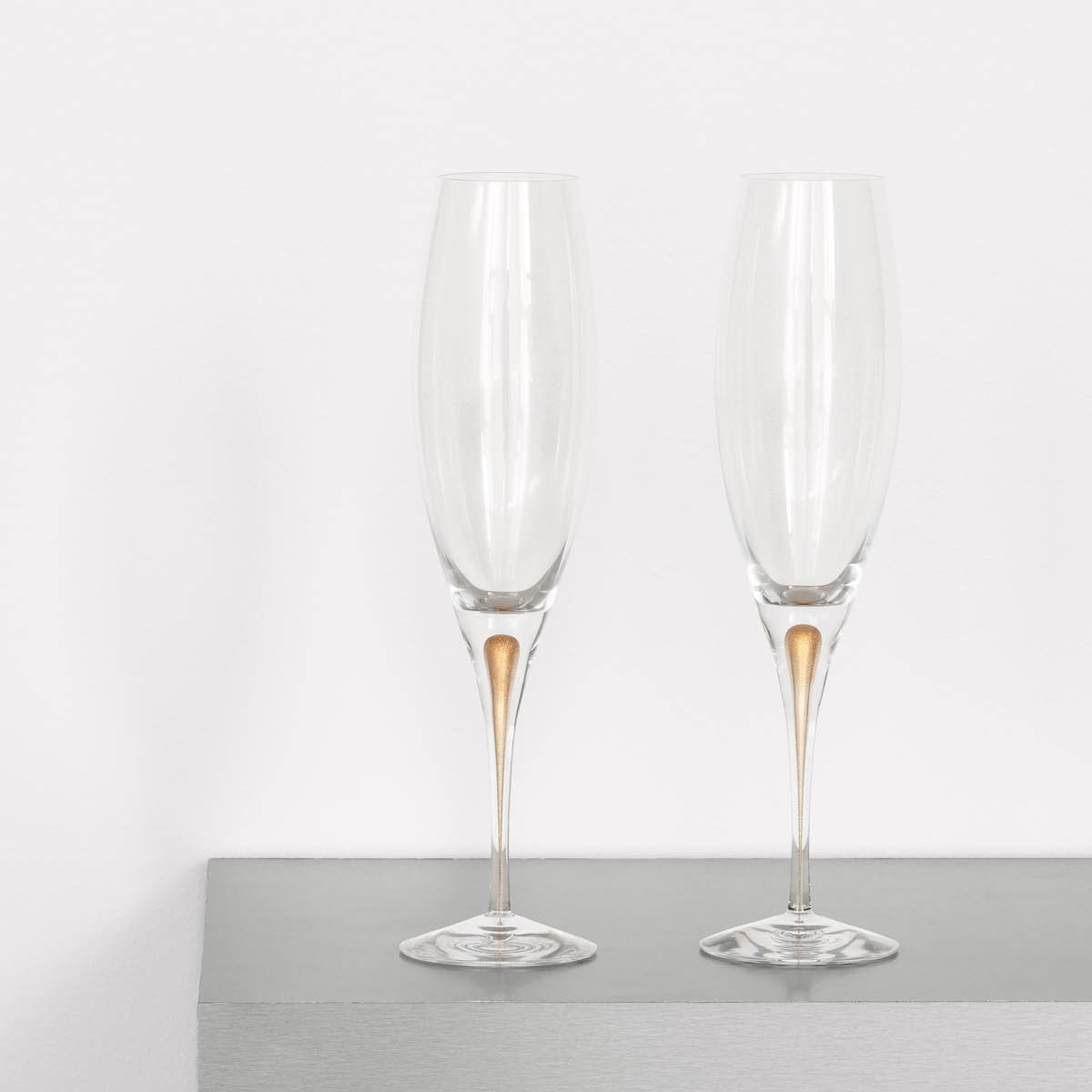 Orrefors Intermezzo champagneglass 26 cl 2 stk gull