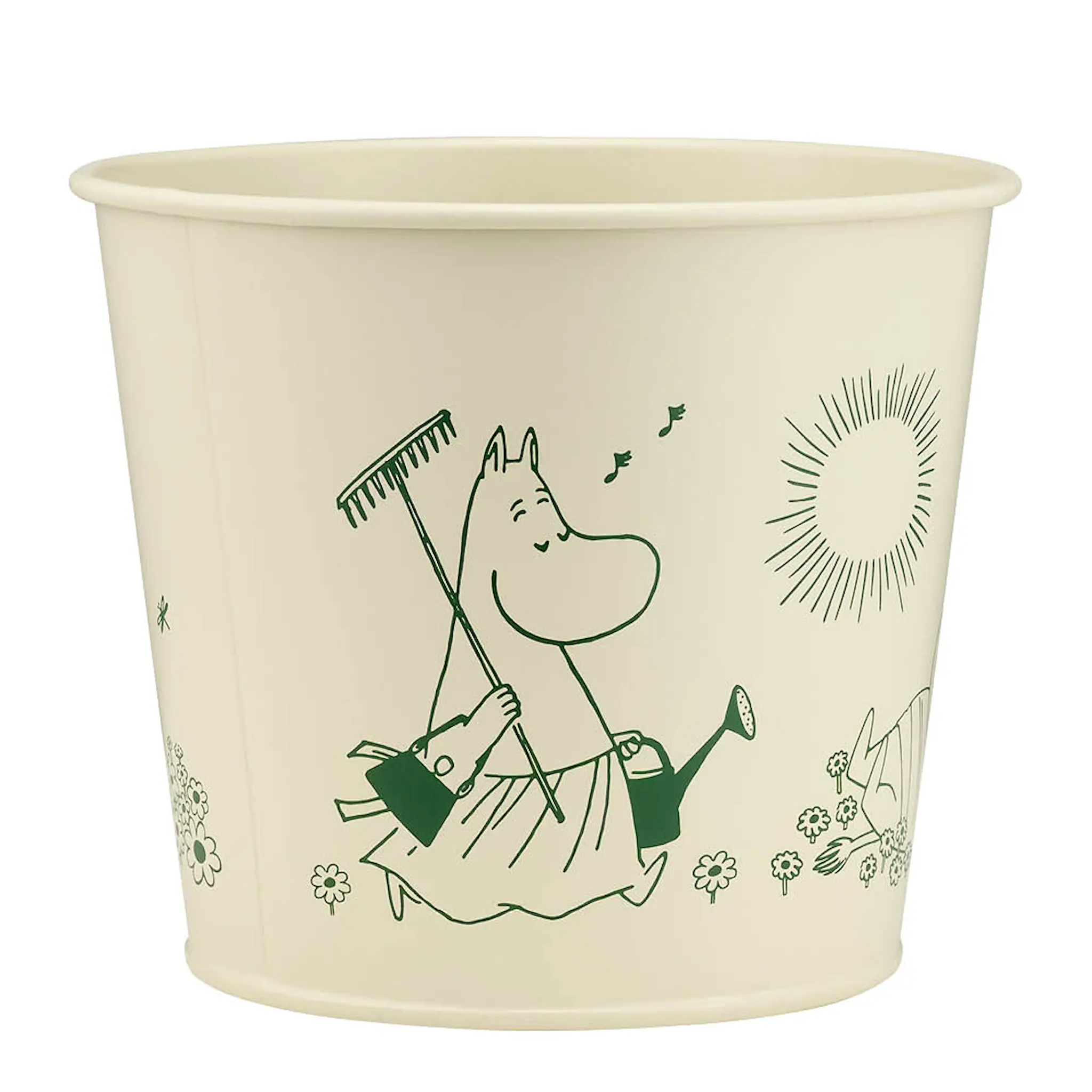 Muurla Mumin plåtkruka 16 cm naturvit