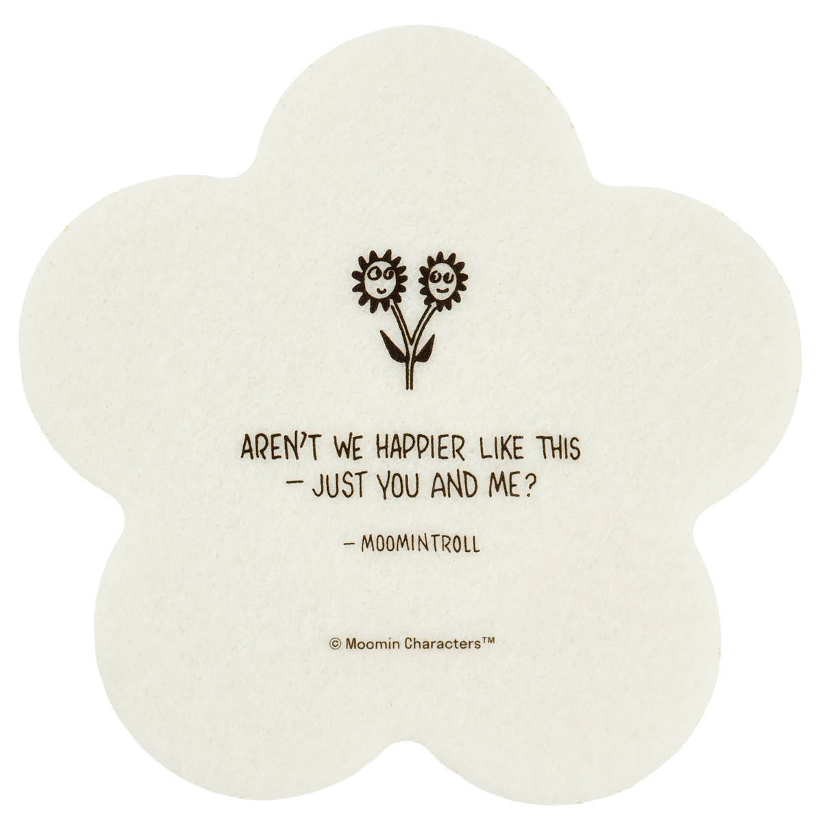 Muurla Muumi Lasinalunen Kukat 4 kpl Keltainen