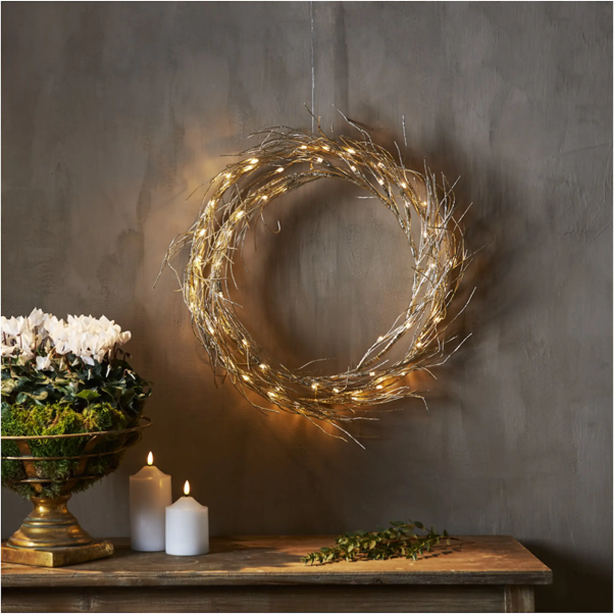 Star Trading Fizzy krans 45 cm guld