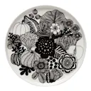 Siirtolapuutarha Tallrik flat 20 cm Svart/vit blommor