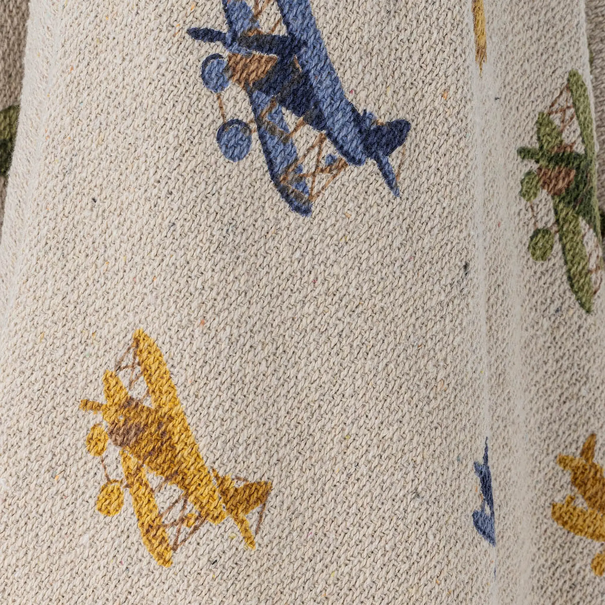 Bloomingville MINI Plane pläd 160x130 cm natur/multi