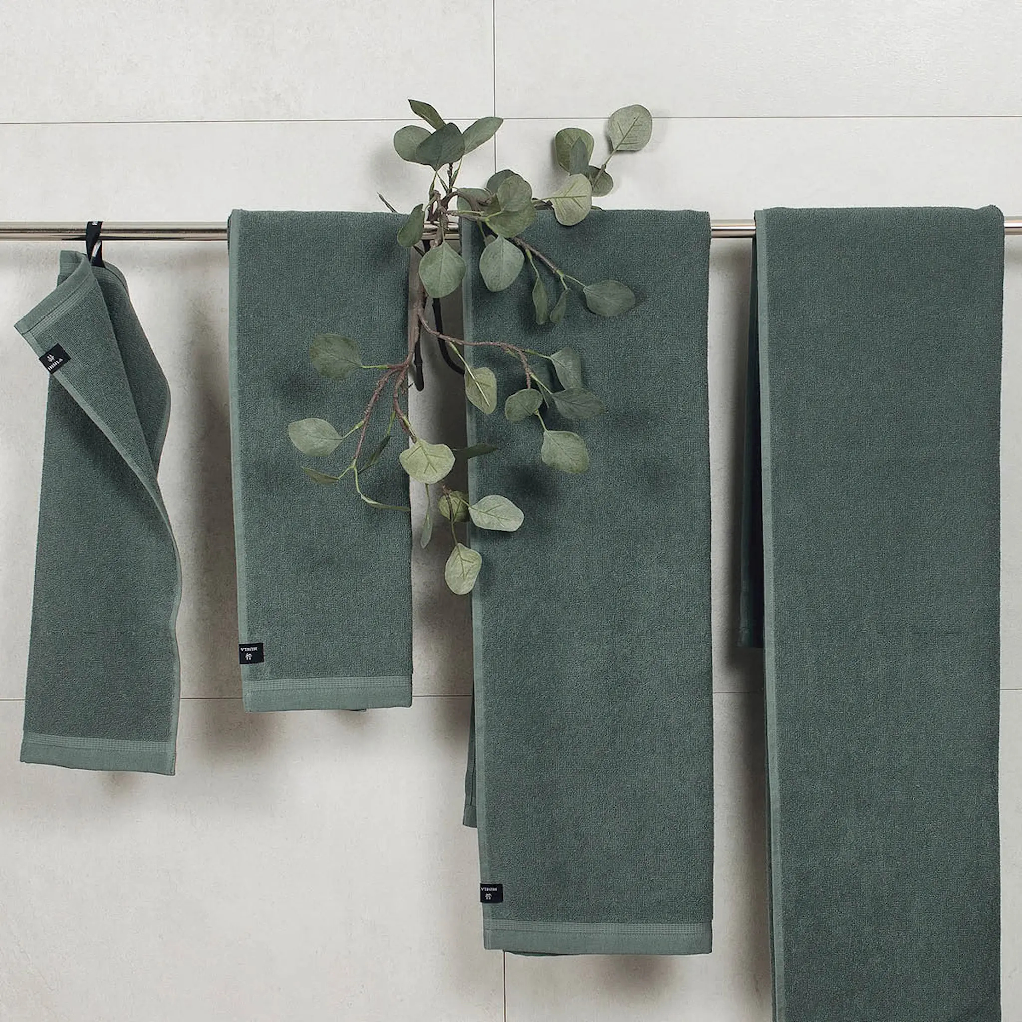 Himla Lina handduk bomull/linne 100x150 cm jade