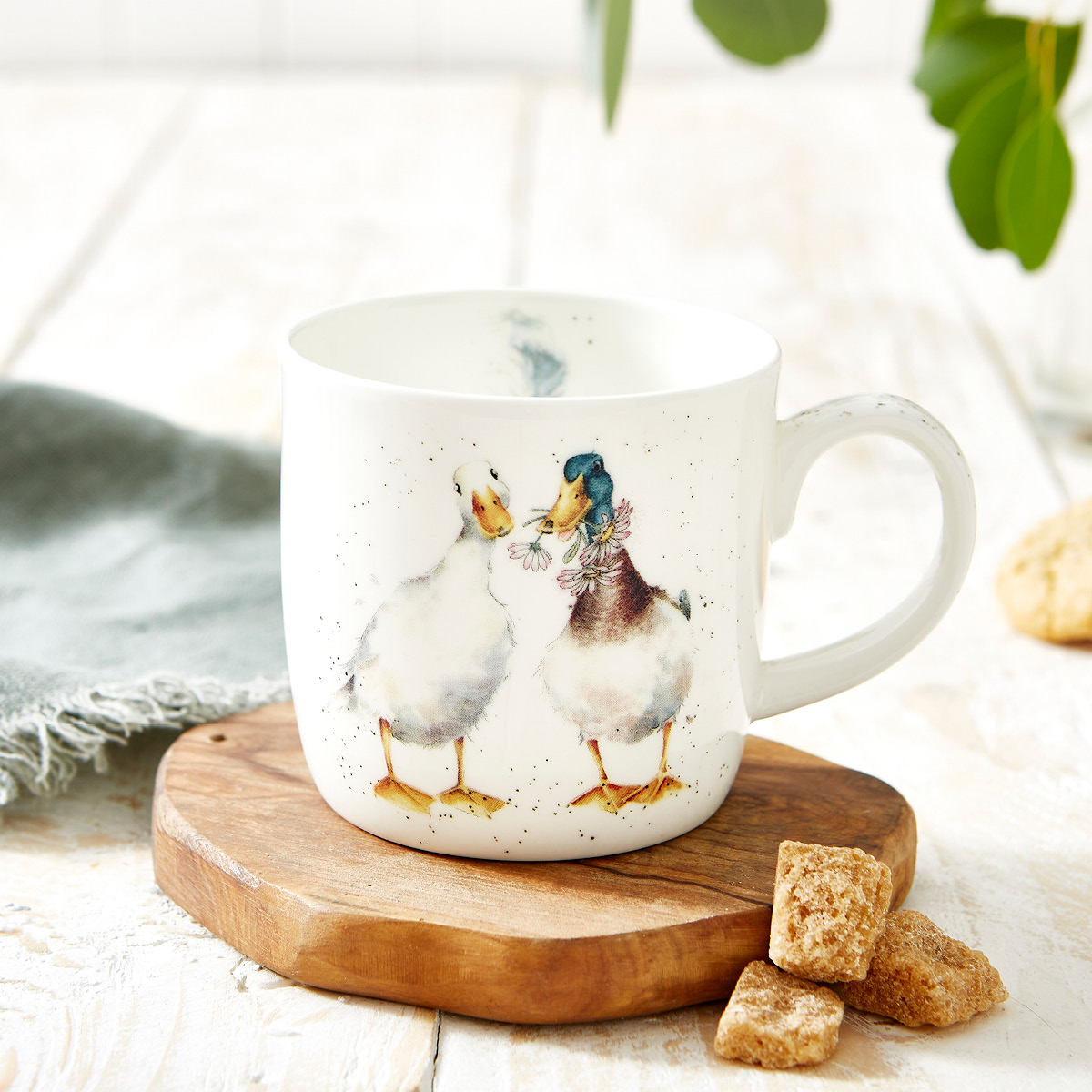 Royal Worcester Wrendale krus 31 cl duck love