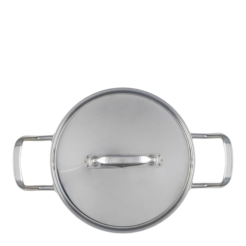 Heirol Steely Classic Triply gryta med lock 20 cm 3 L