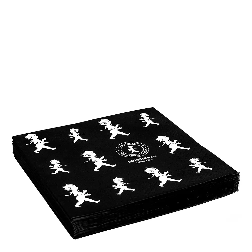 Servetti Solstickan 33x33 cm 20 kpl Musta