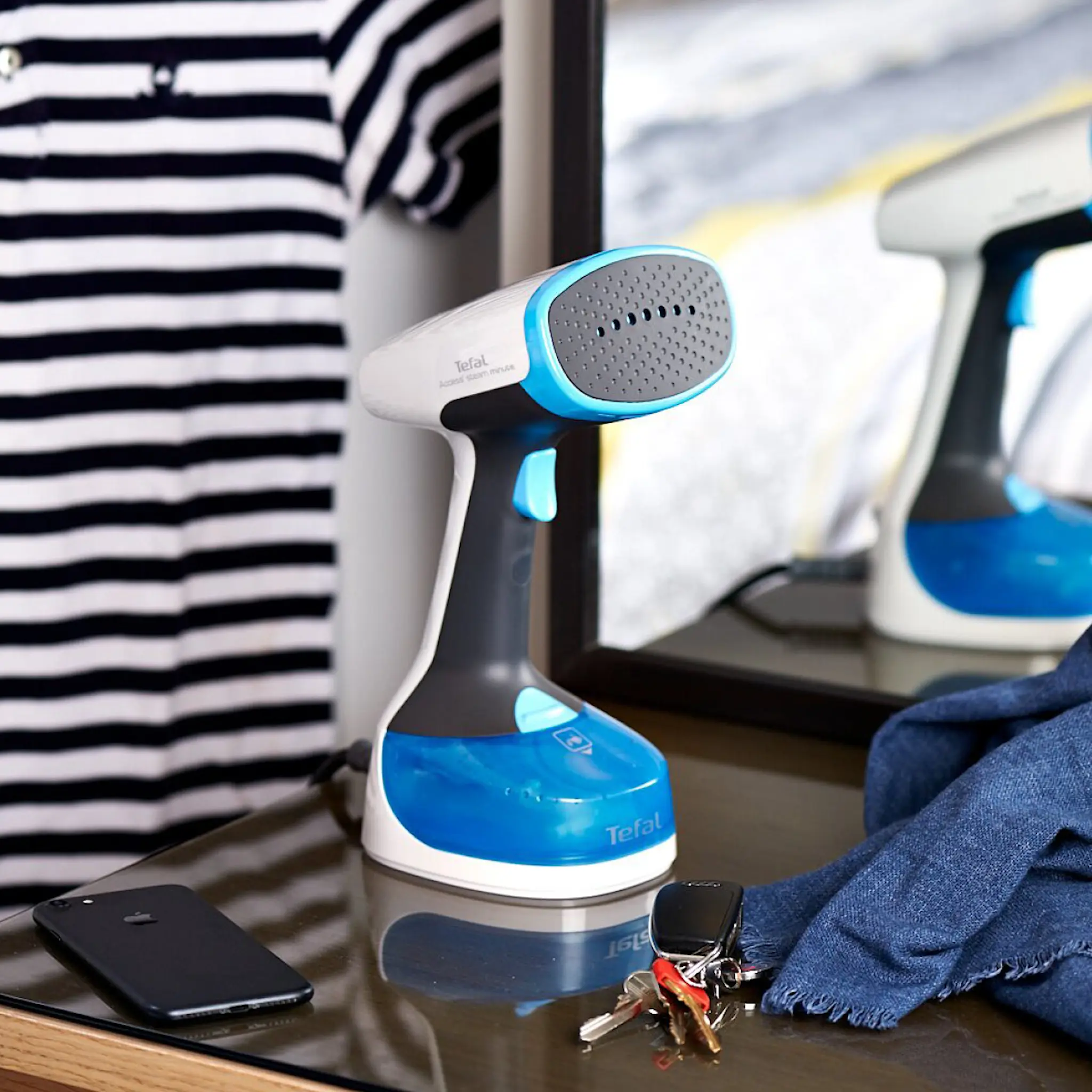 Tefal Access Steam Minute steamer DT700E0 vit/grå/blå