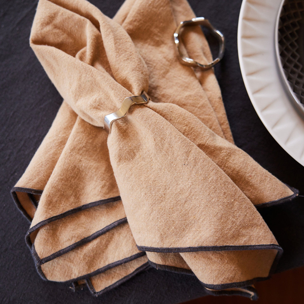 Sagaform Edith servett 45x45 cm 2-pack beige