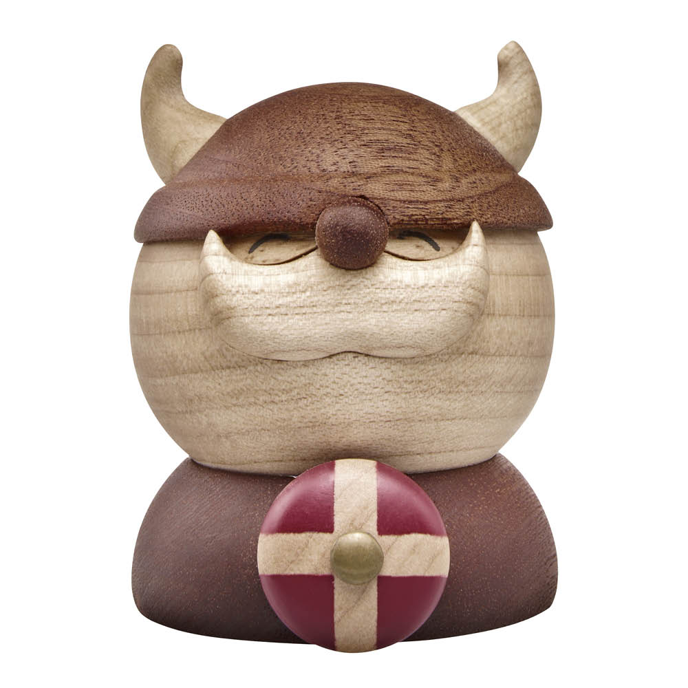 FableWood Holger viking träfigur 7 cm gummiträ/sapele/lönn