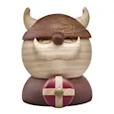 Holger viking träfigur 7 cm gummiträ/sapele/lönn