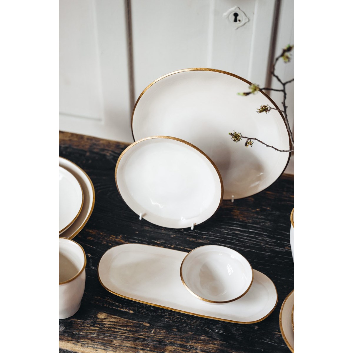 Heirol Heirol x Nosse Skål 25 cm Edge Ivory Gold