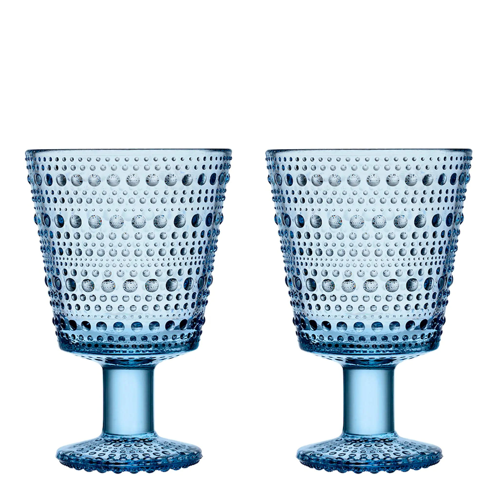 iittala Kastehelmi Glas på fot 2-pack Aqua