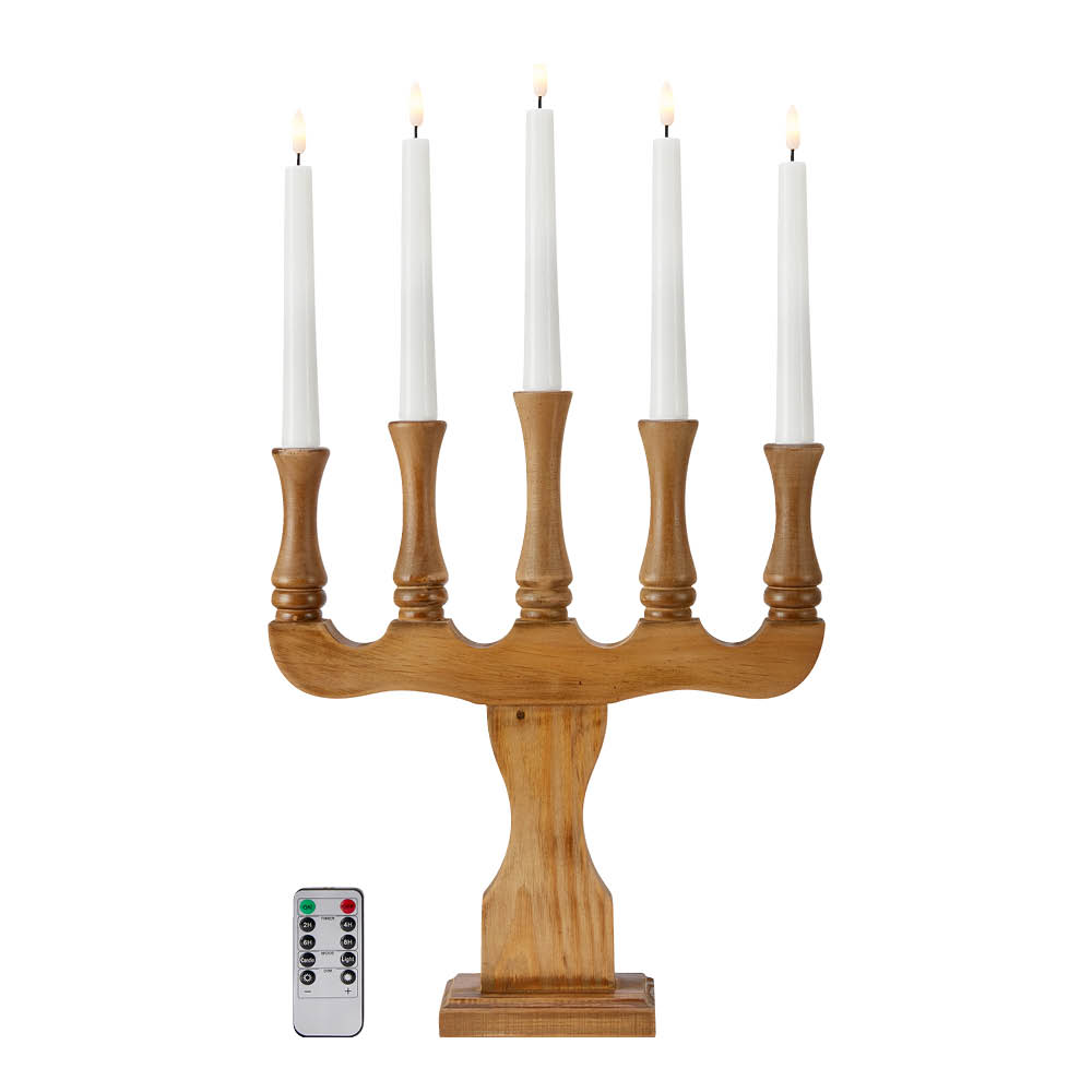 Markslöjd - Rydboholm Adventtikynttelikkö 5 Lamppua 53 cm Ruskea
