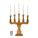 Rydboholm adventsljusstake 5 ljus LED 53 cm betsad brun