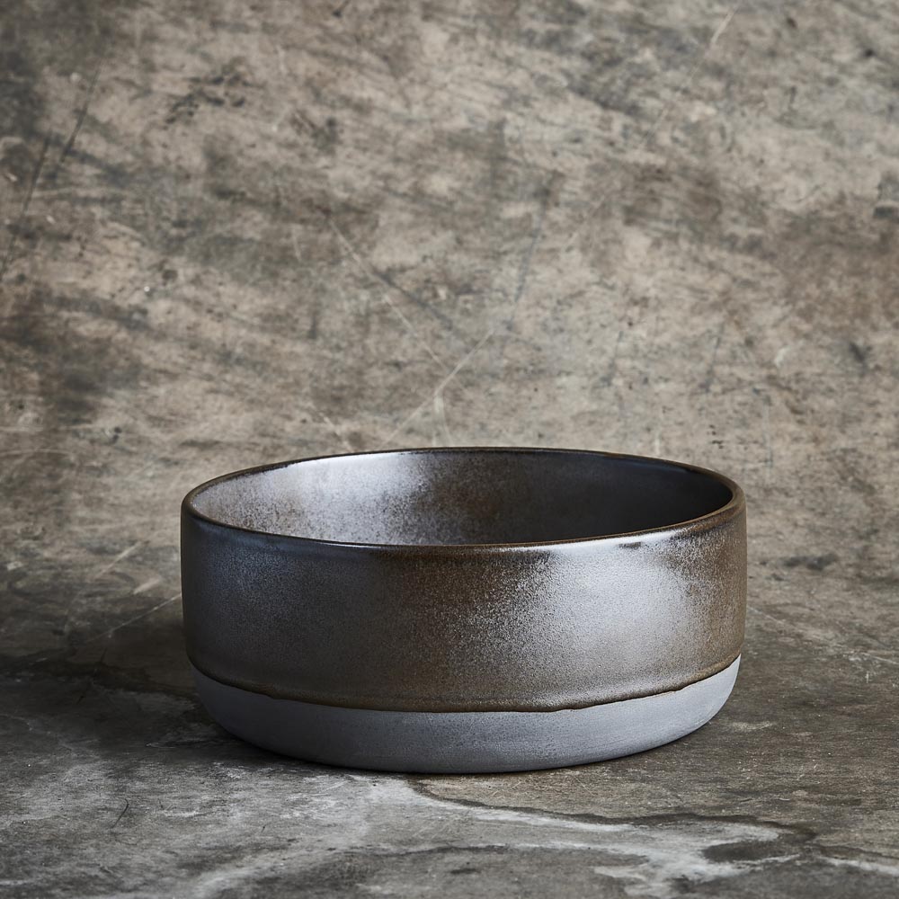 Aida RAW Metallic Brown skål høy 19x8 cm