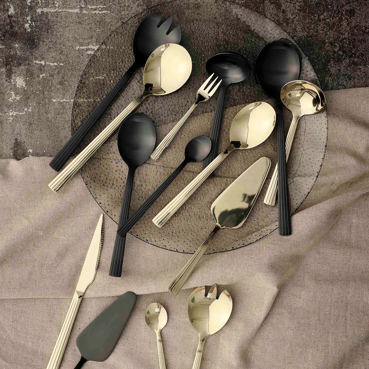 Aida RAW Cutlery sås/potatisked 2 delar matte black