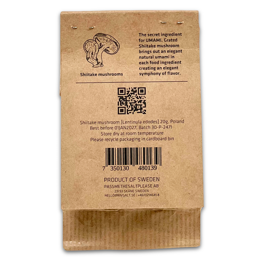 Rivsalt Torkad shiitake umami 030 refill 20 g