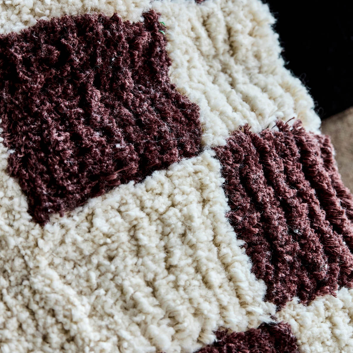 House Doctor Chess kuddfodral 50x50 cm brun/offwhite