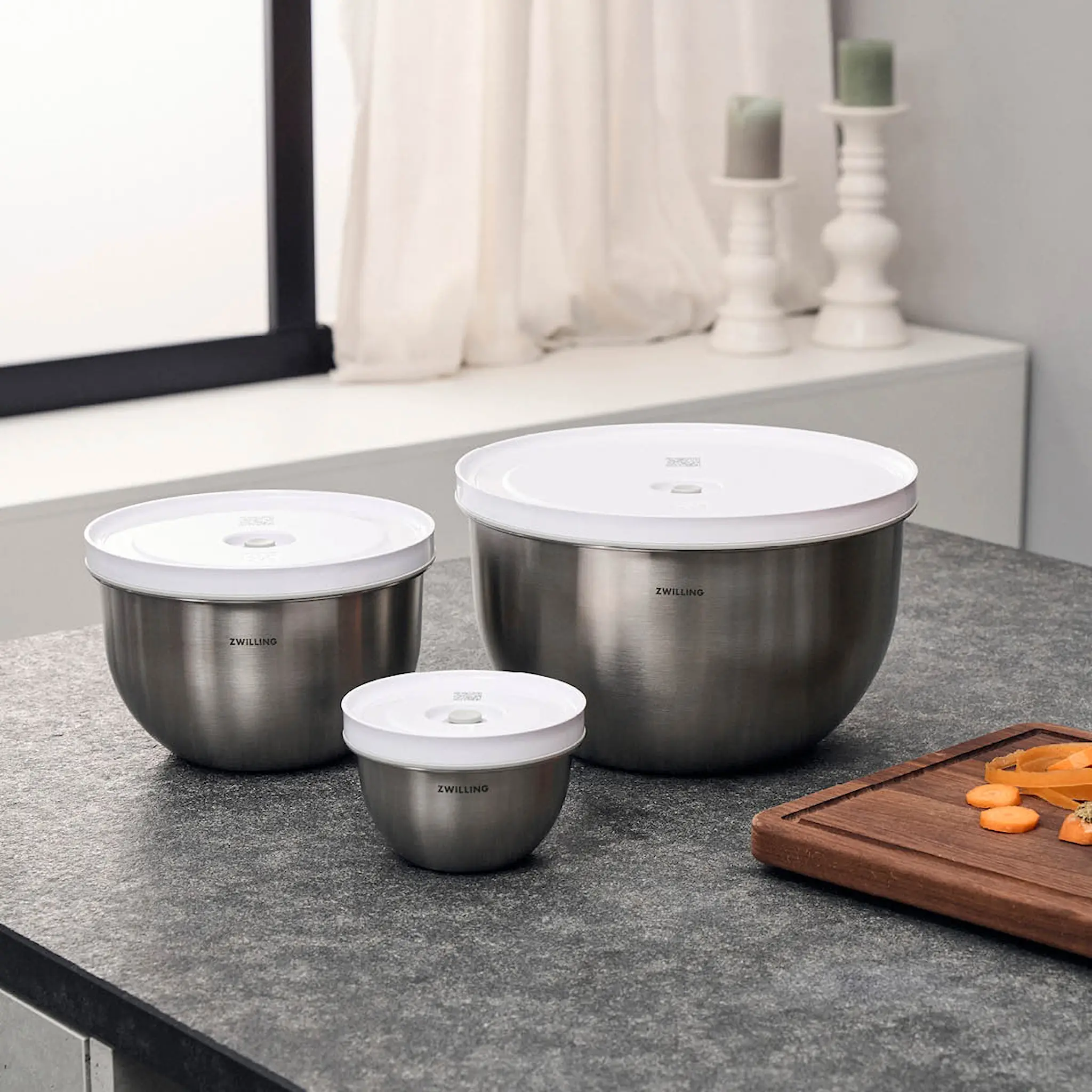 Zwilling Fresh & Save skålset 3 delar rostfritt stål