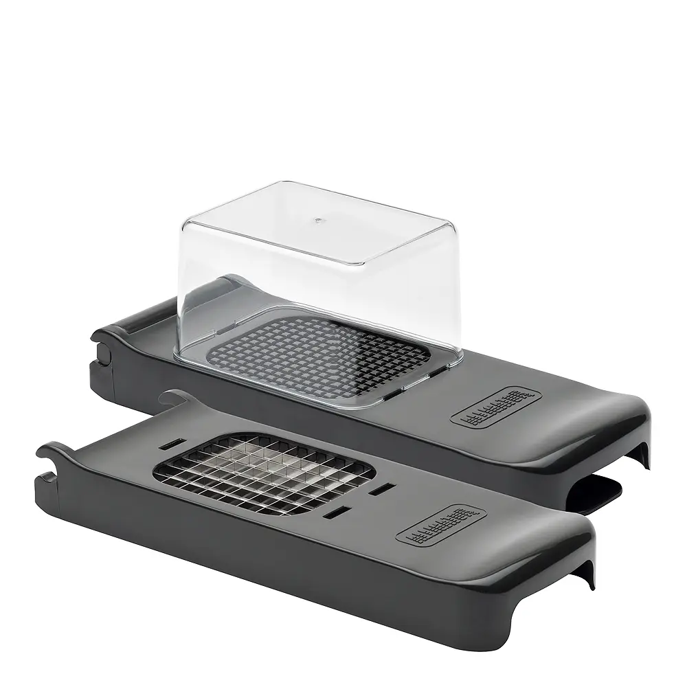 Sipulileikkuri kannella 2 osaa Musta