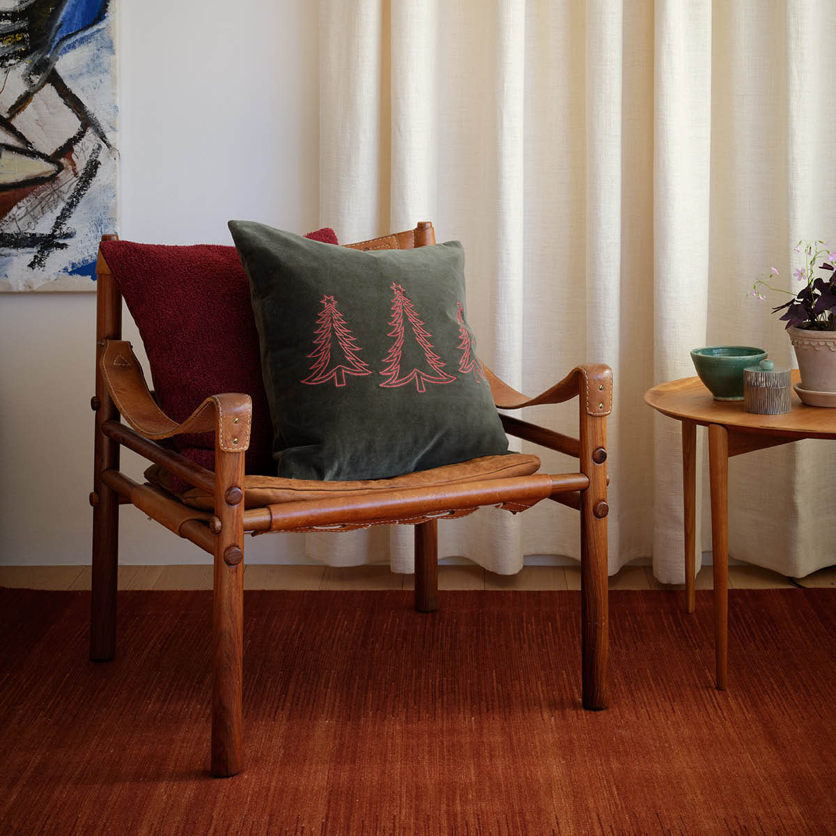 Chhatwal & Jonsson Pine Tree putetrekk velur 50x50 cm Forest Green