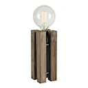 Lodge bordslampa 28 cm brunbetsad
