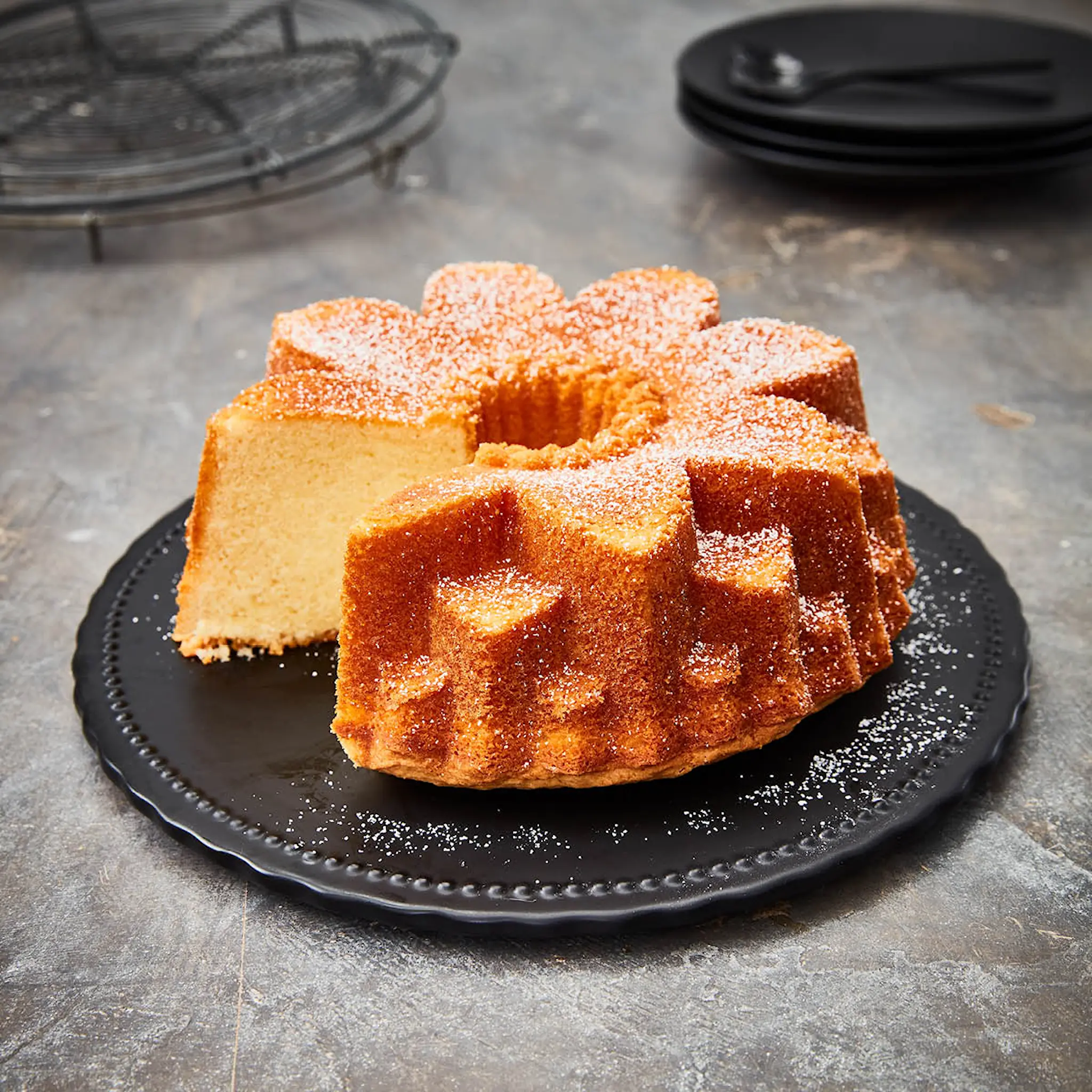 Birkmann Contoura bakeform blomst 22 cm sølv