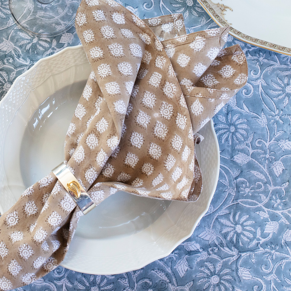 Chamois Margerita duk 170x270 cm cashmere blue