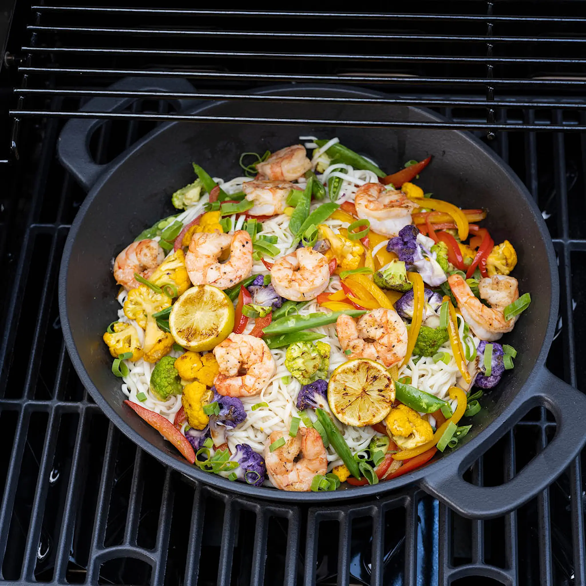 Mustang Multigrill gjutjärnspanna wok 30 cm H9 cm