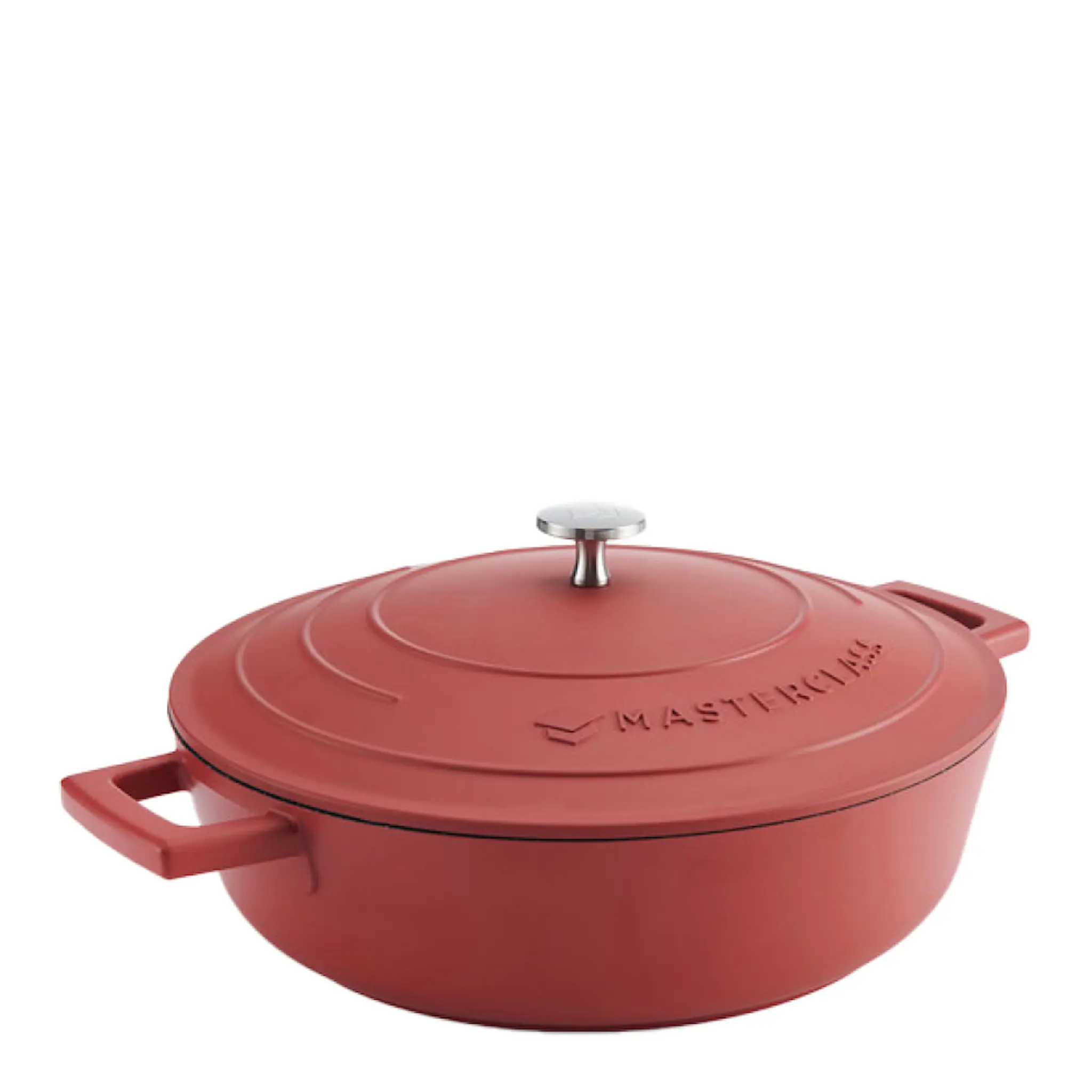 MasterClass Cast Aluminium låg gryta 4 L röd