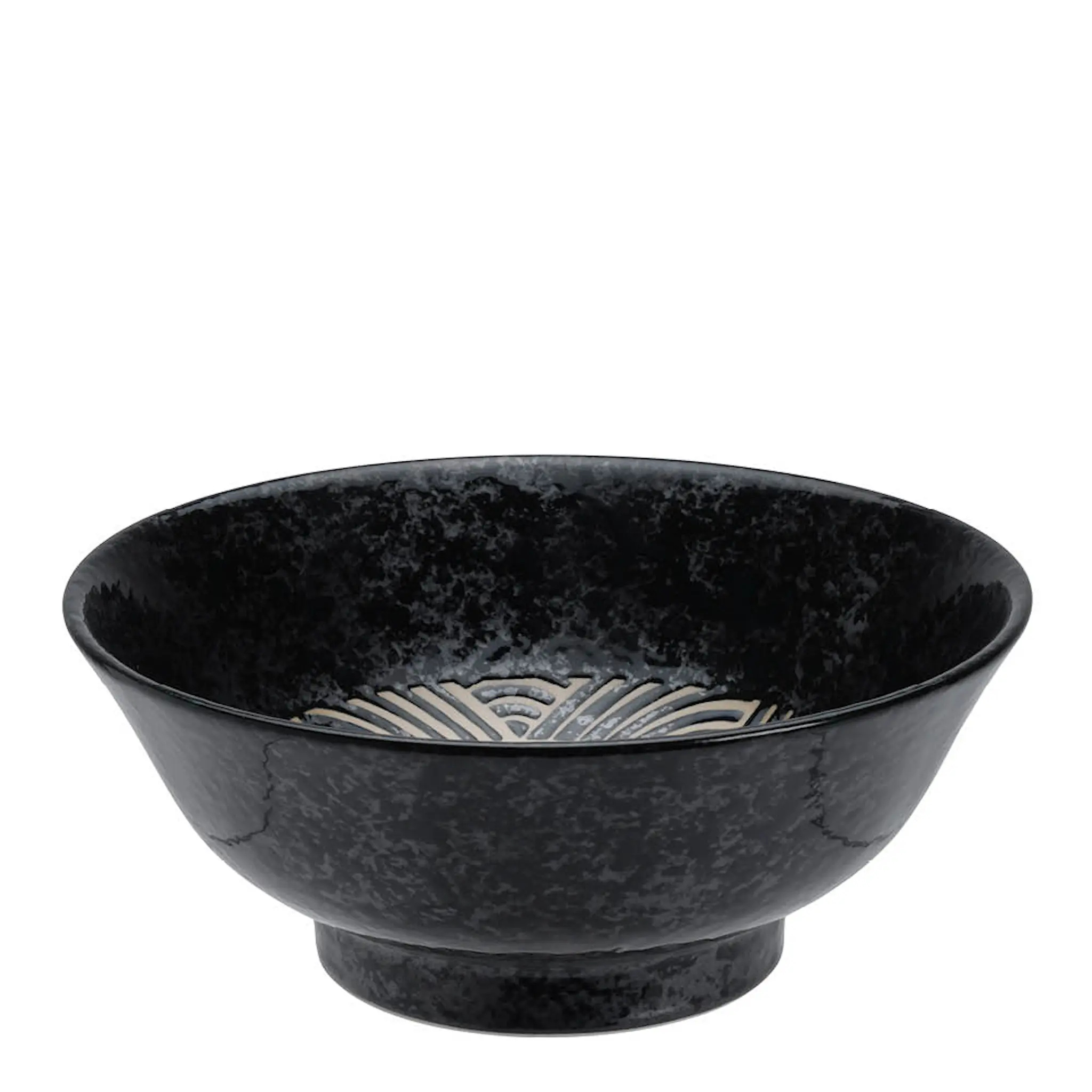 Tokyo Design Studio Masamura Seikaiha ramenskål 1,25 L svart