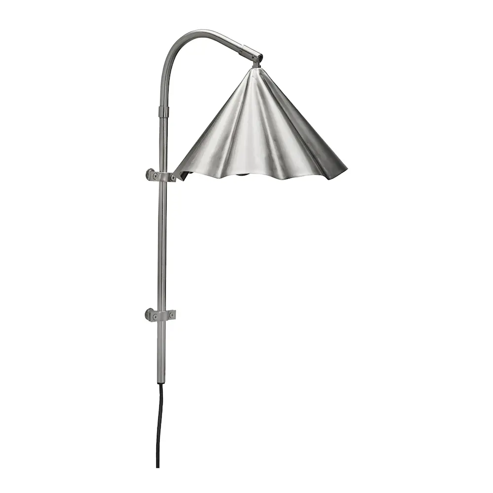 Flola vegglampe 51 cm børstet sølvfinish