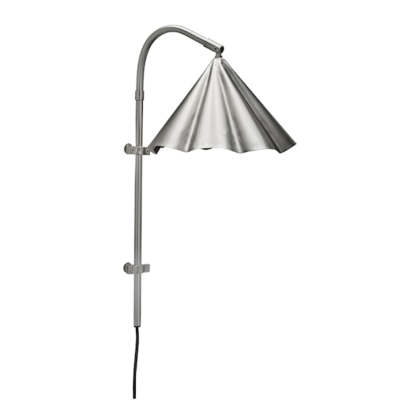 Flola vägglampa 51 cm borstad silverfinish