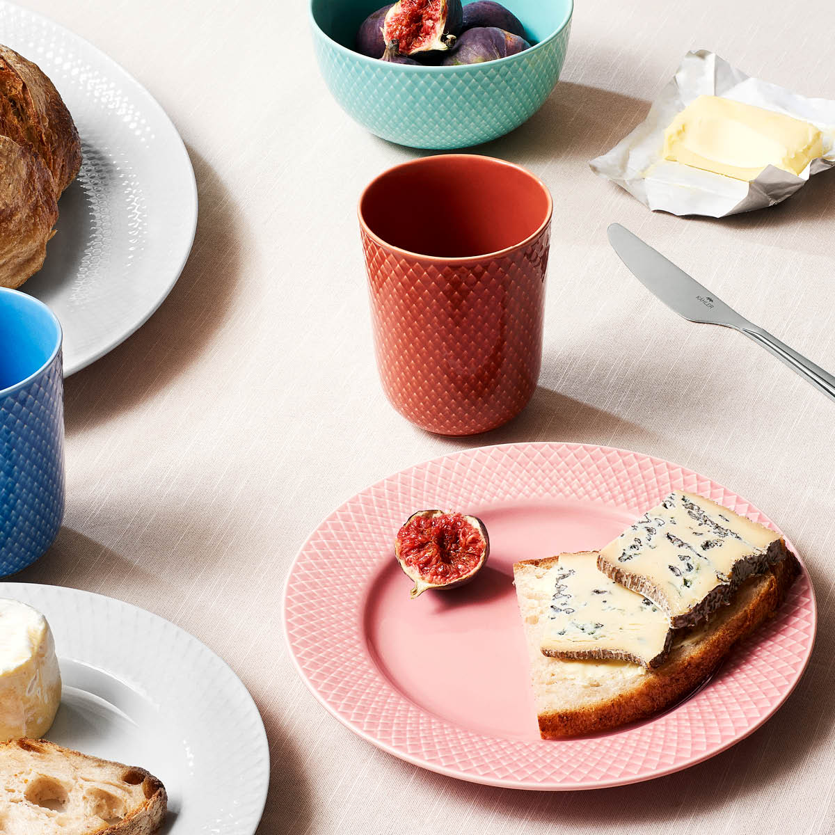 Lyngby Porcelæn Rhombe Color Mugg 33 cl Terracotta