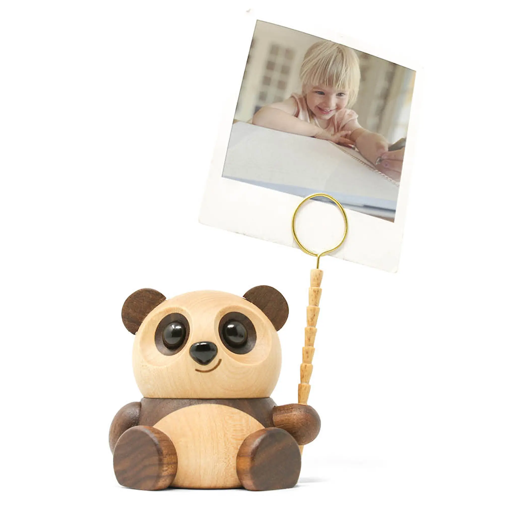 FableWood Chi Chi panda träfigur 8 cm valnöt/lönn